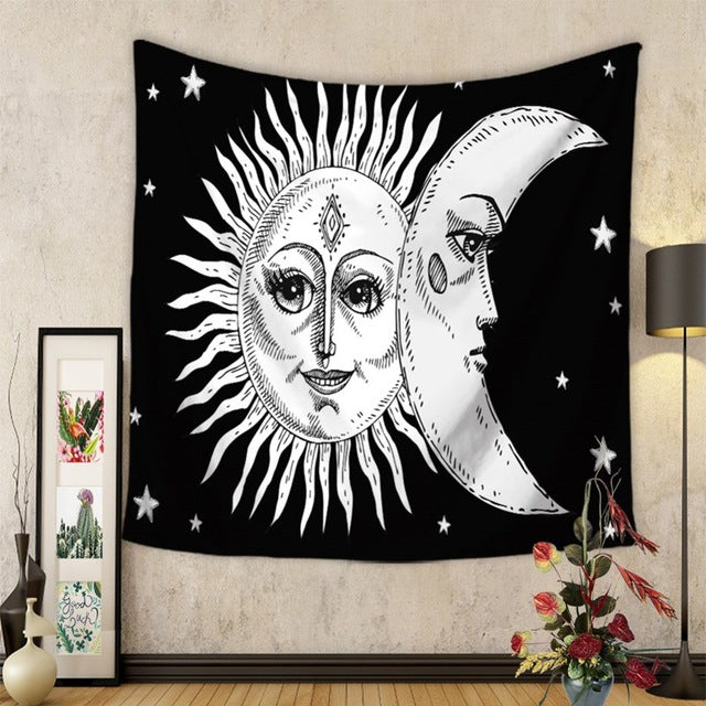 Bohemia Tapestry Psychedelic Celestial Indian Sun