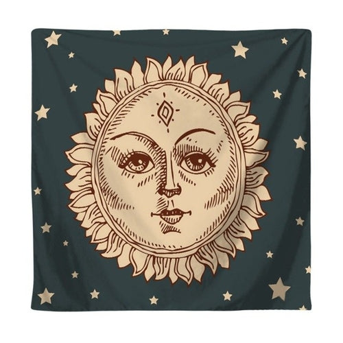 Bohemia Tapestry Psychedelic Celestial Indian Sun