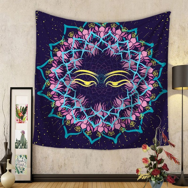 Bohemia Tapestry Psychedelic Celestial Indian Sun