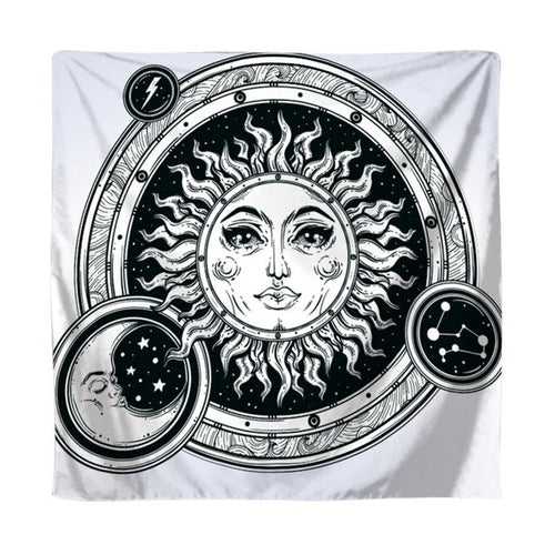 Bohemia Tapestry Psychedelic Celestial Indian Sun
