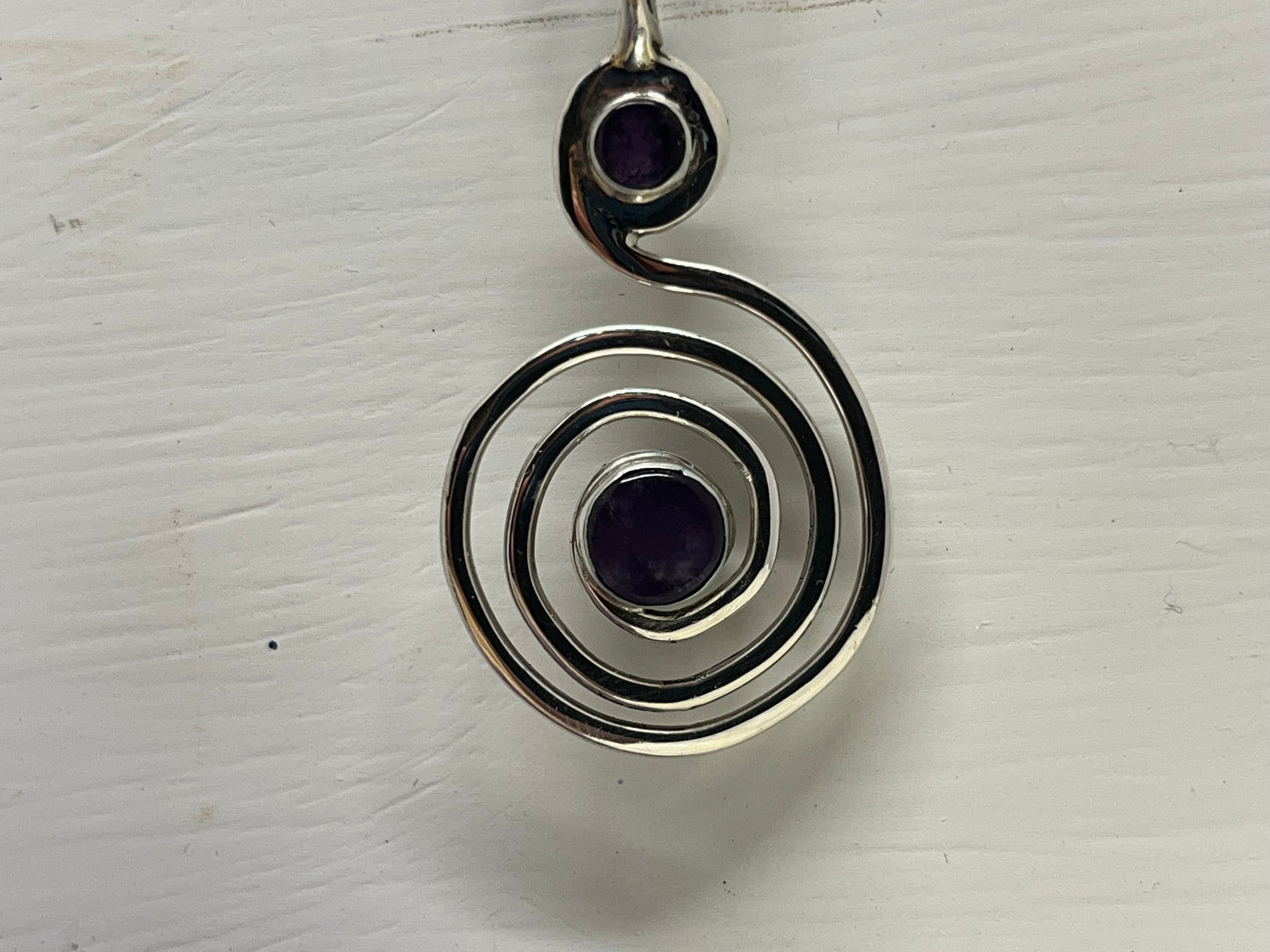 ZH Designs Spiral Amethyst Pendant