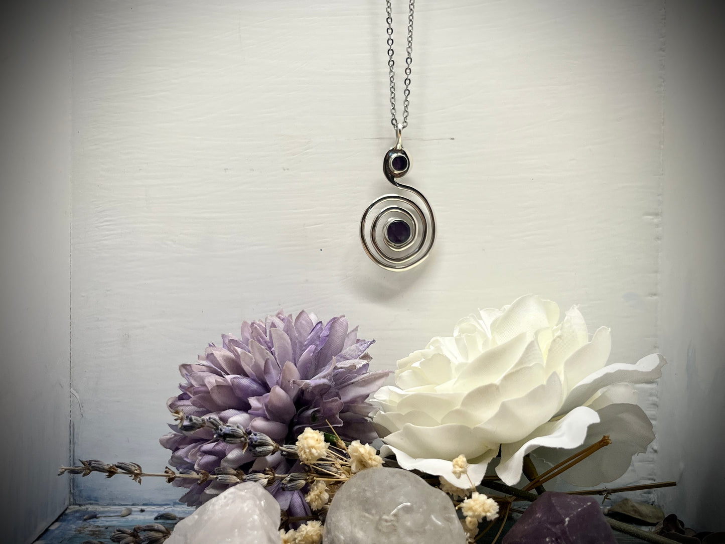 ZH Designs Spiral Amethyst Pendant