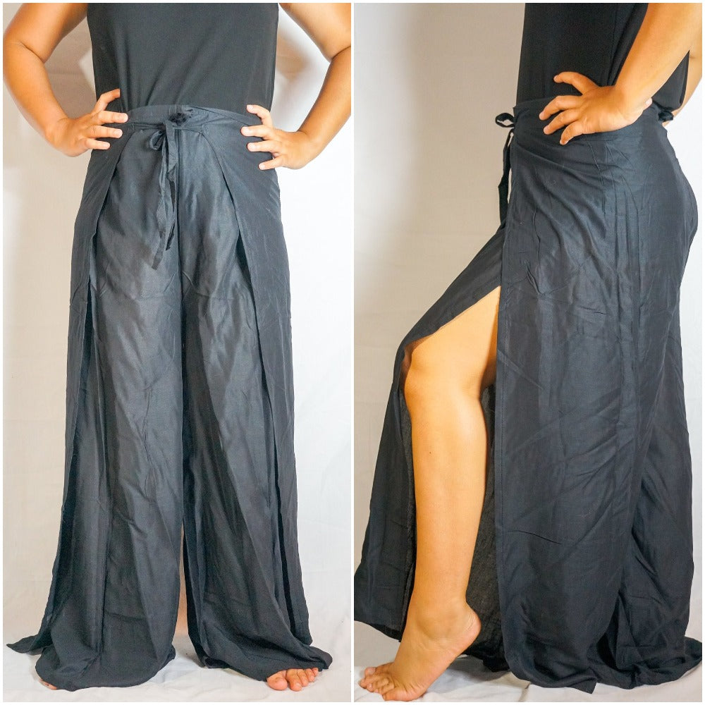 Palazzo Wrap Pants - Boho Flow Pants