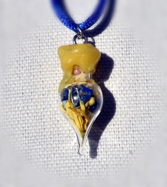 Communication Teardrop Spell Charm Necklace