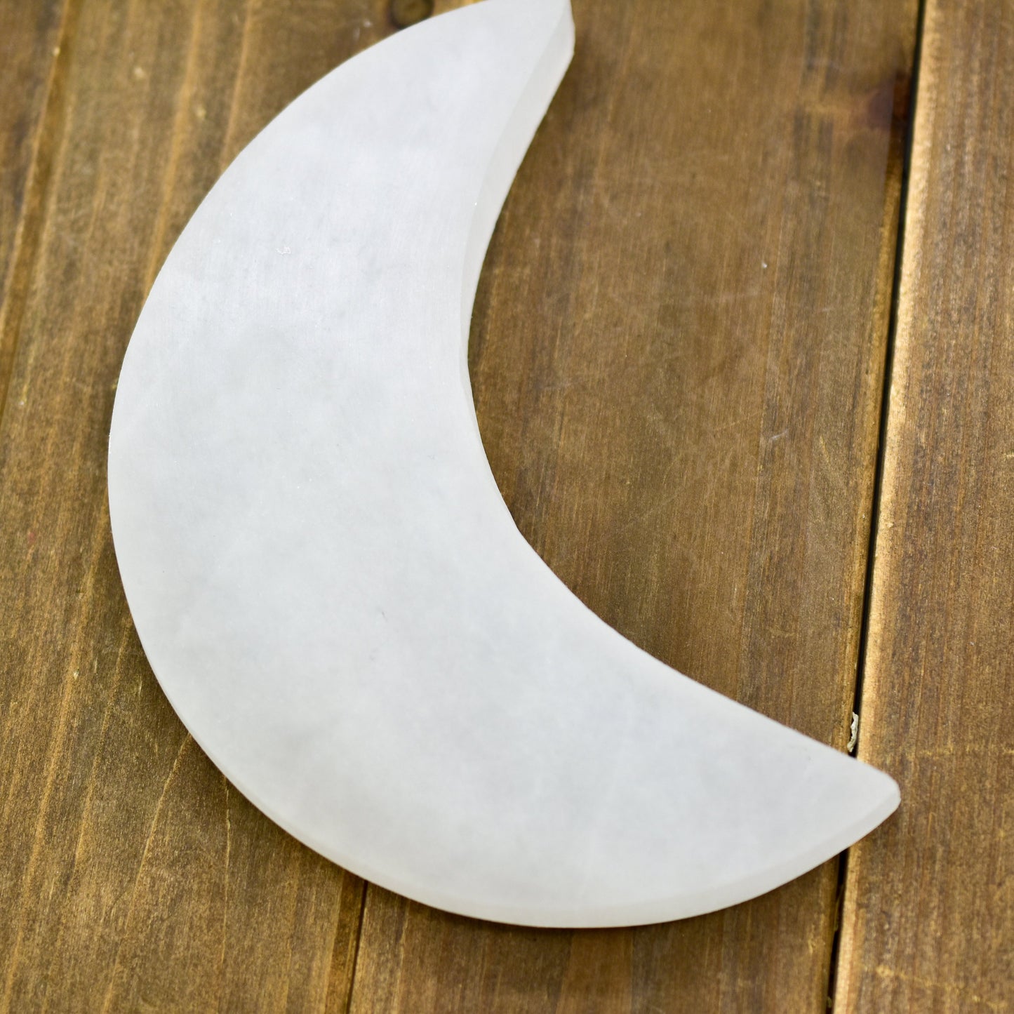 Crescent Moon Selenite Charging Plate