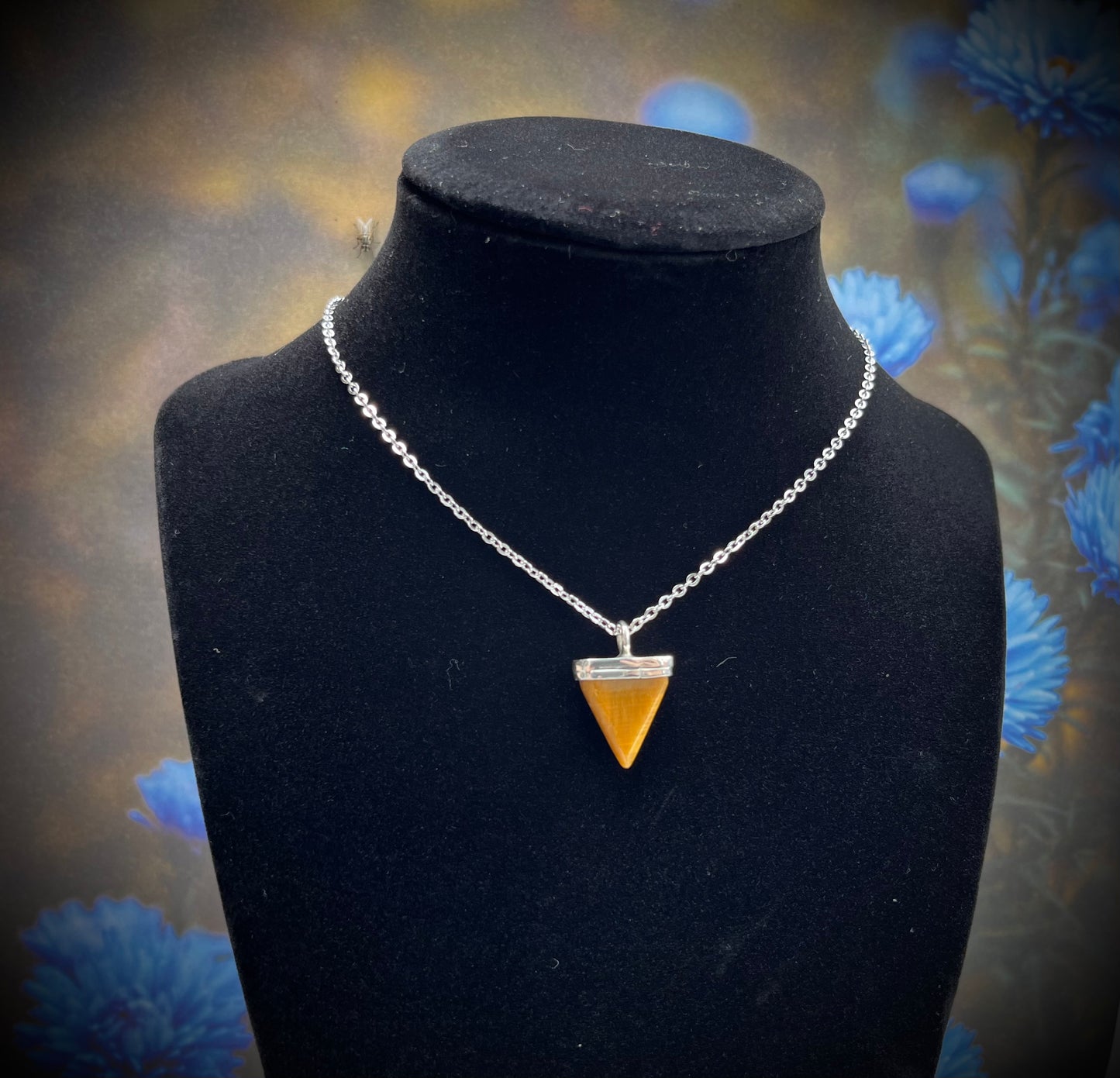 ZH Designs Tiger Eye Triangle Pendant