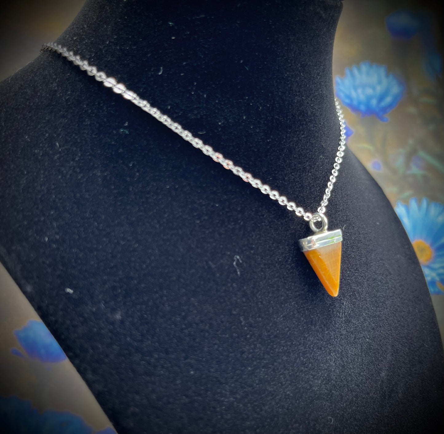 ZH Designs Tiger Eye Triangle Pendant