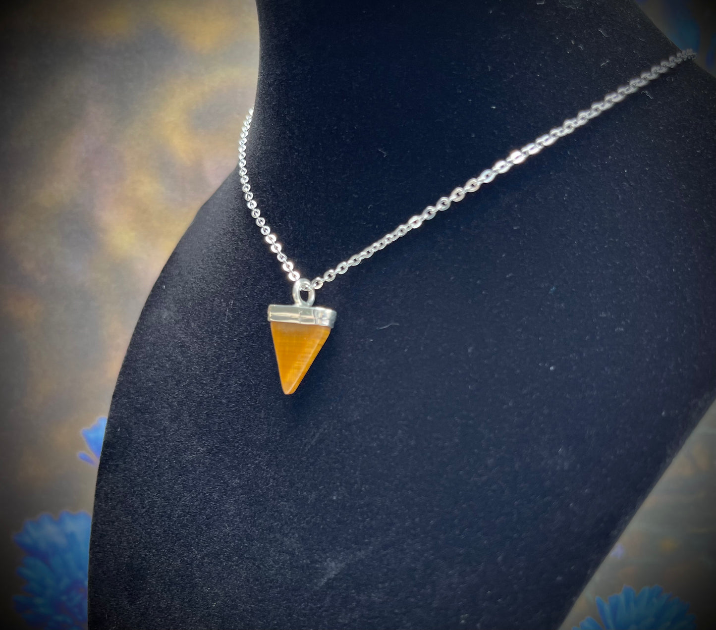 ZH Designs Tiger Eye Triangle Pendant