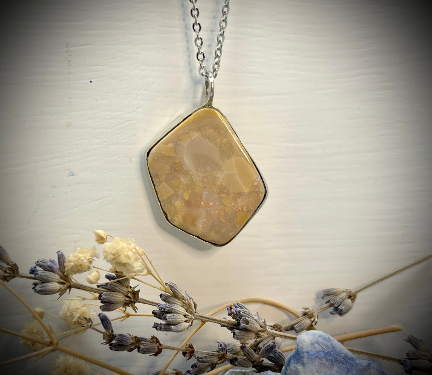 ZH Designs Opal in Sandstone Pendant