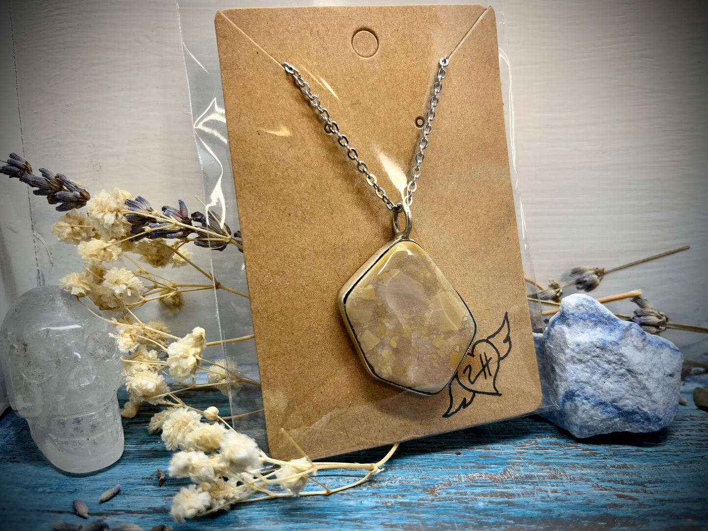 ZH Designs Opal in Sandstone Pendant