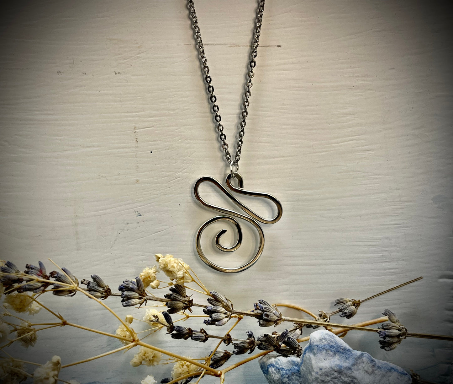 ZH Designs Boho Curves Silver Pendant