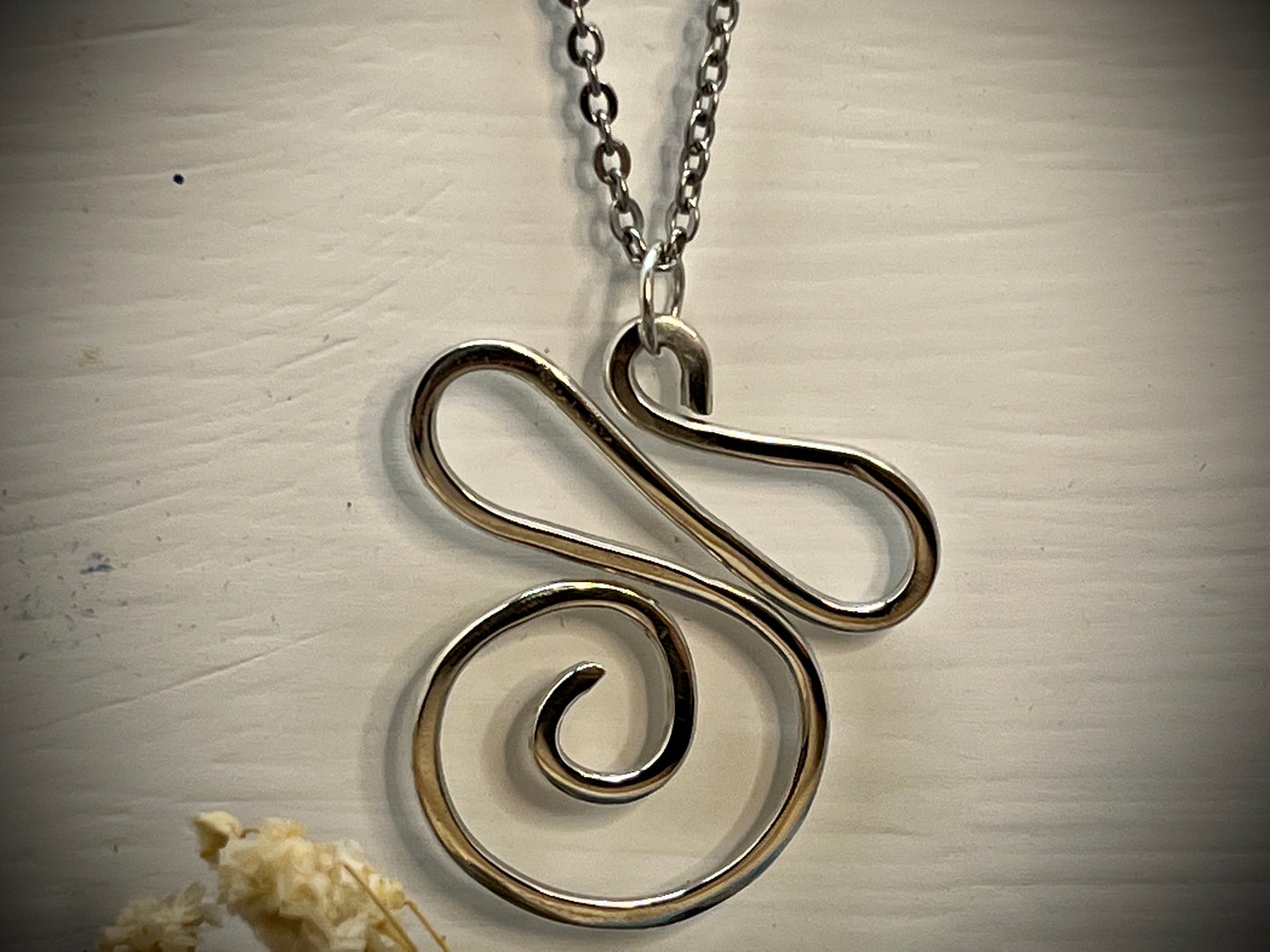 ZH Designs Boho Curves Silver Pendant