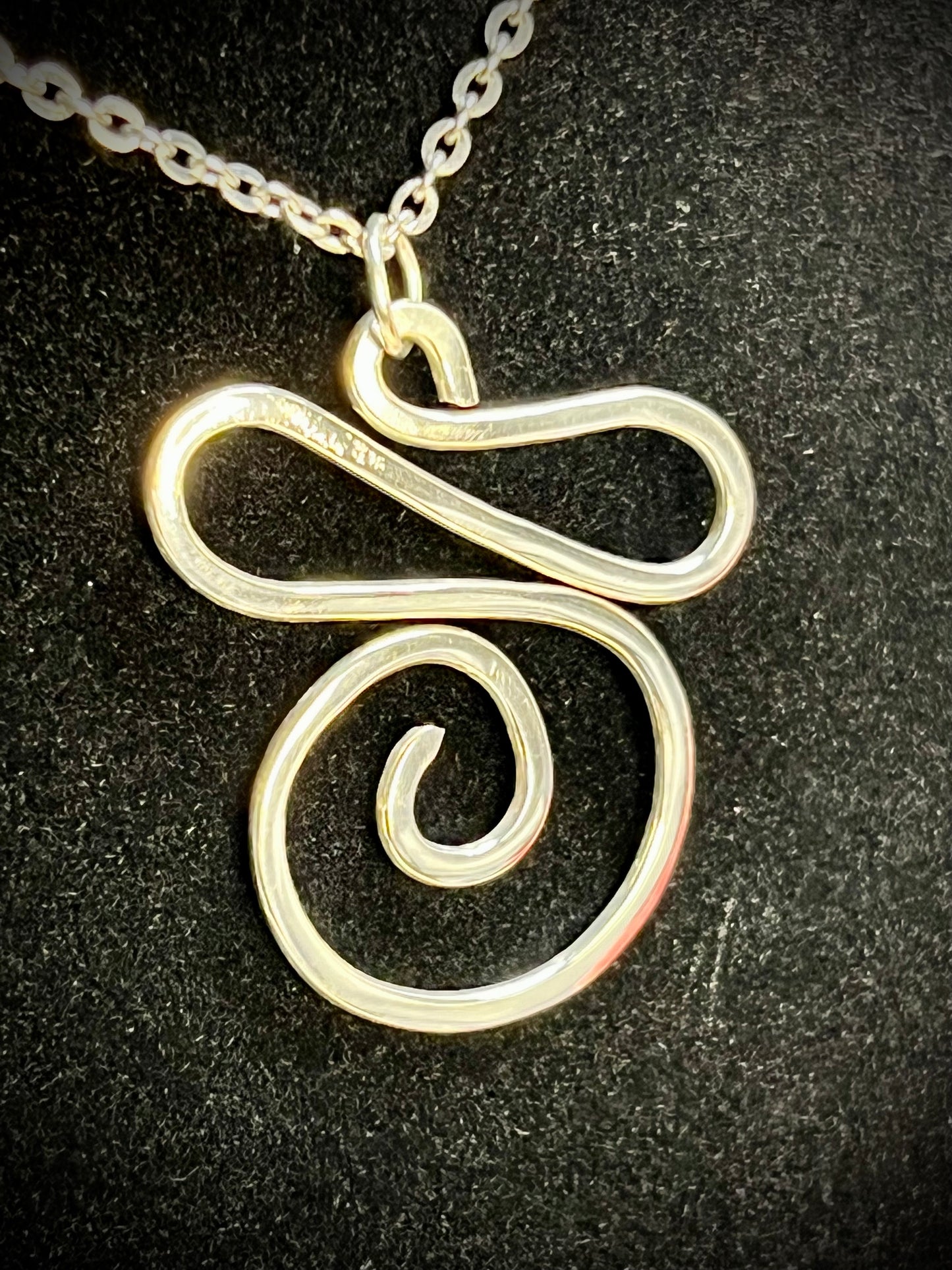 ZH Designs Boho Curves Silver Pendant