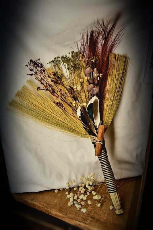 Witches Broom/Besom - With Cinnamon Stick and Foliage