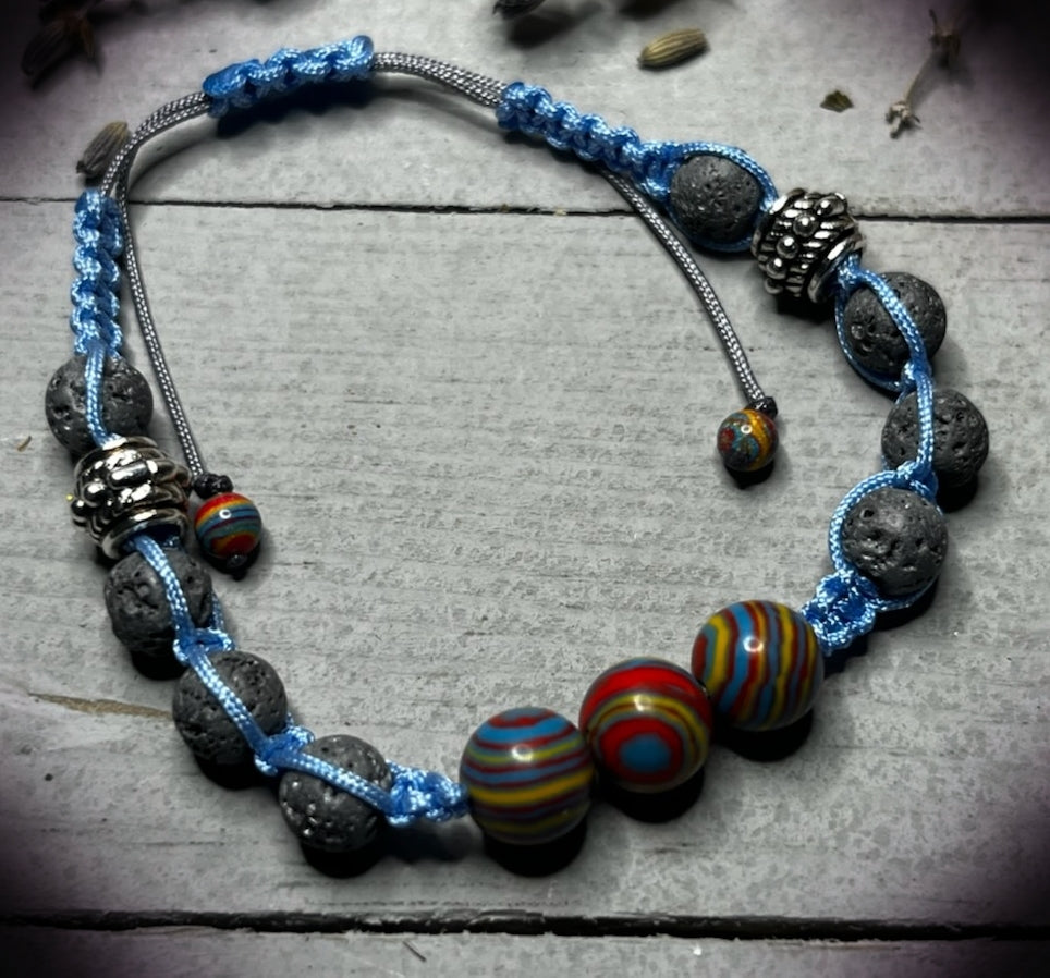 Wearable Wellness - Painted Desert Adjustable Lava Bracelet