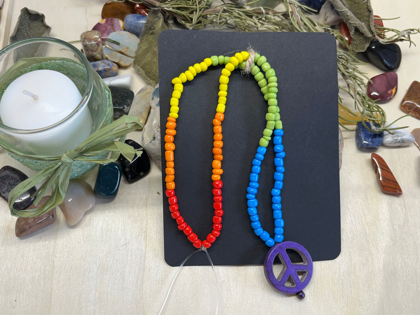 Peace & Pride Hanging Charm Long