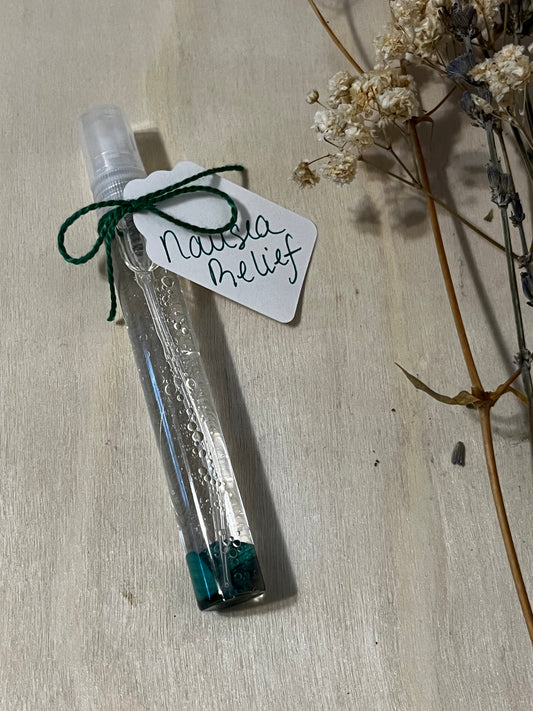 Nausea Relief Crystal Charged Essential Oil Body Spray