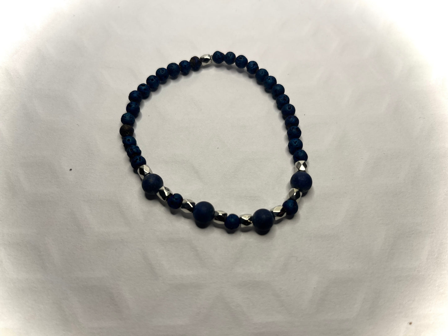 Wearable Wellness - Dark Blue Lava Bracelet