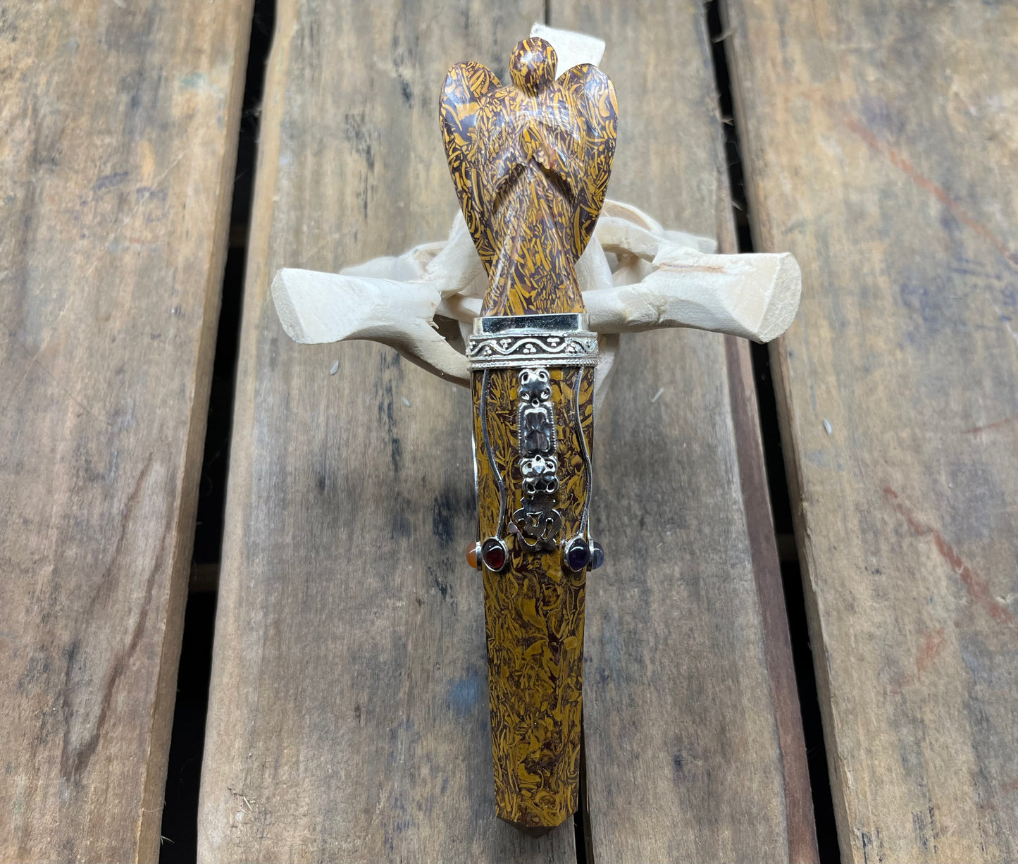 Recharging Stone 7 Chakra Angel Wand