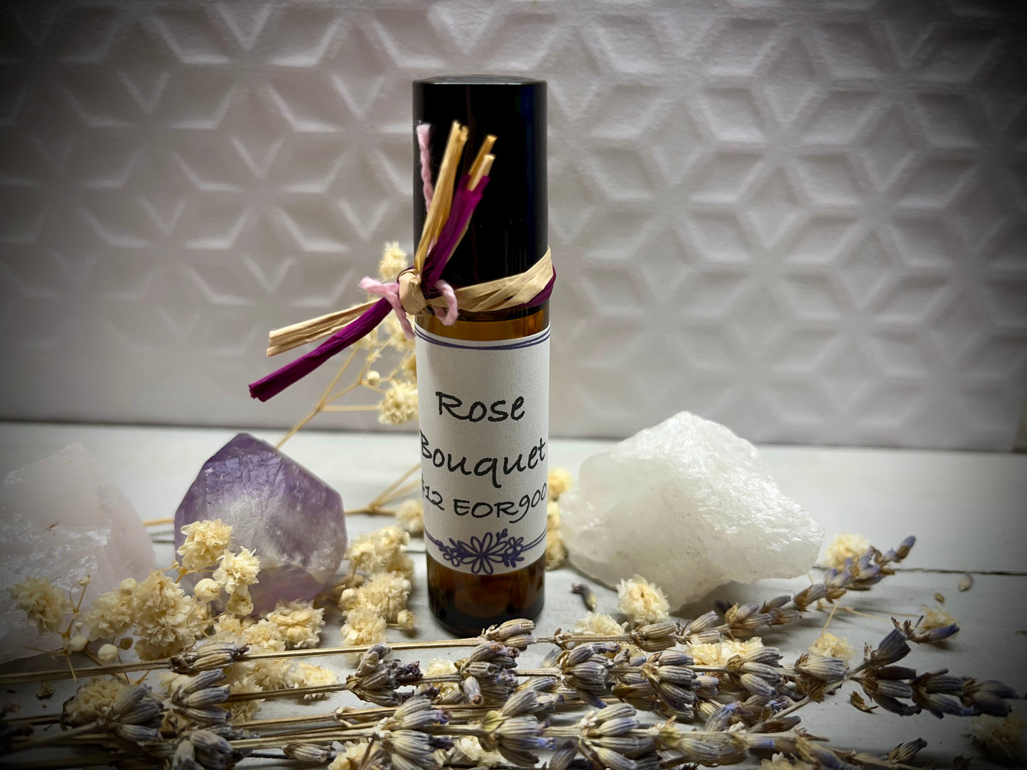 Rose Bouquet Crystal Charged Essential Oil Roller