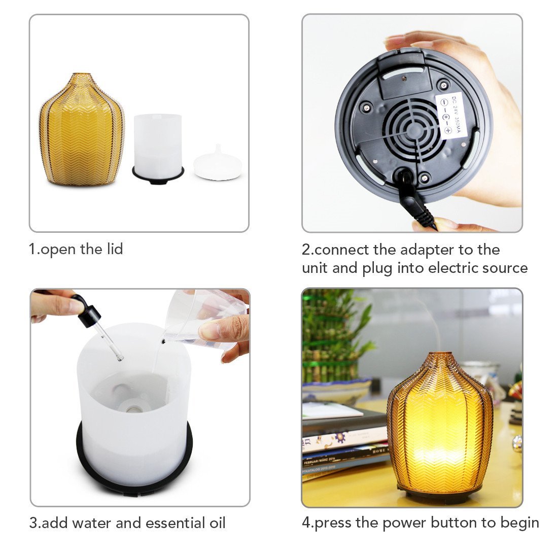 Ultrasonic Aroma Diffusers with cool mist for large bedroom