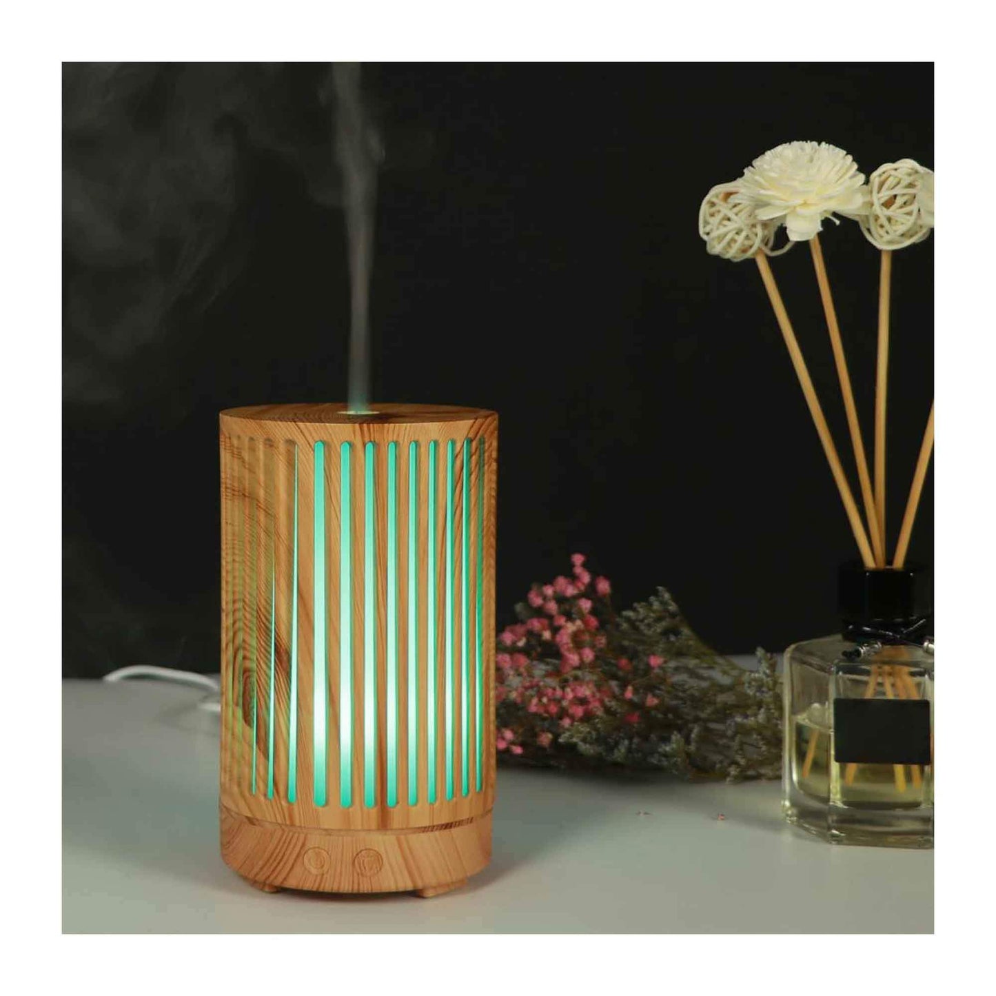 Essential Oil Aroma Diffuser Remote 200ml Cylinder Aromatherapy Air