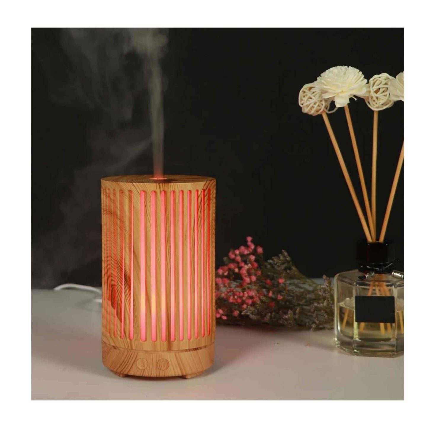 Essential Oil Aroma Diffuser Remote 200ml Cylinder Aromatherapy Air