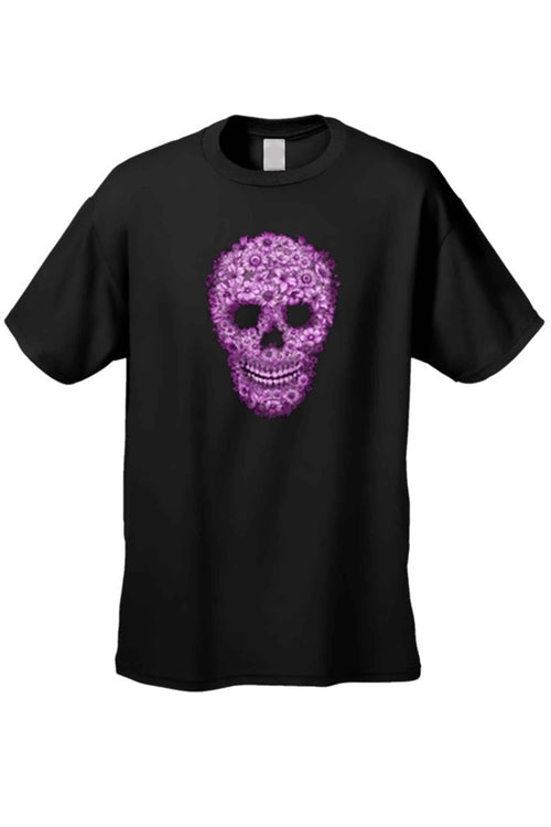 Pink Flower Sugar Skull Long Sleeve or T-Shirt