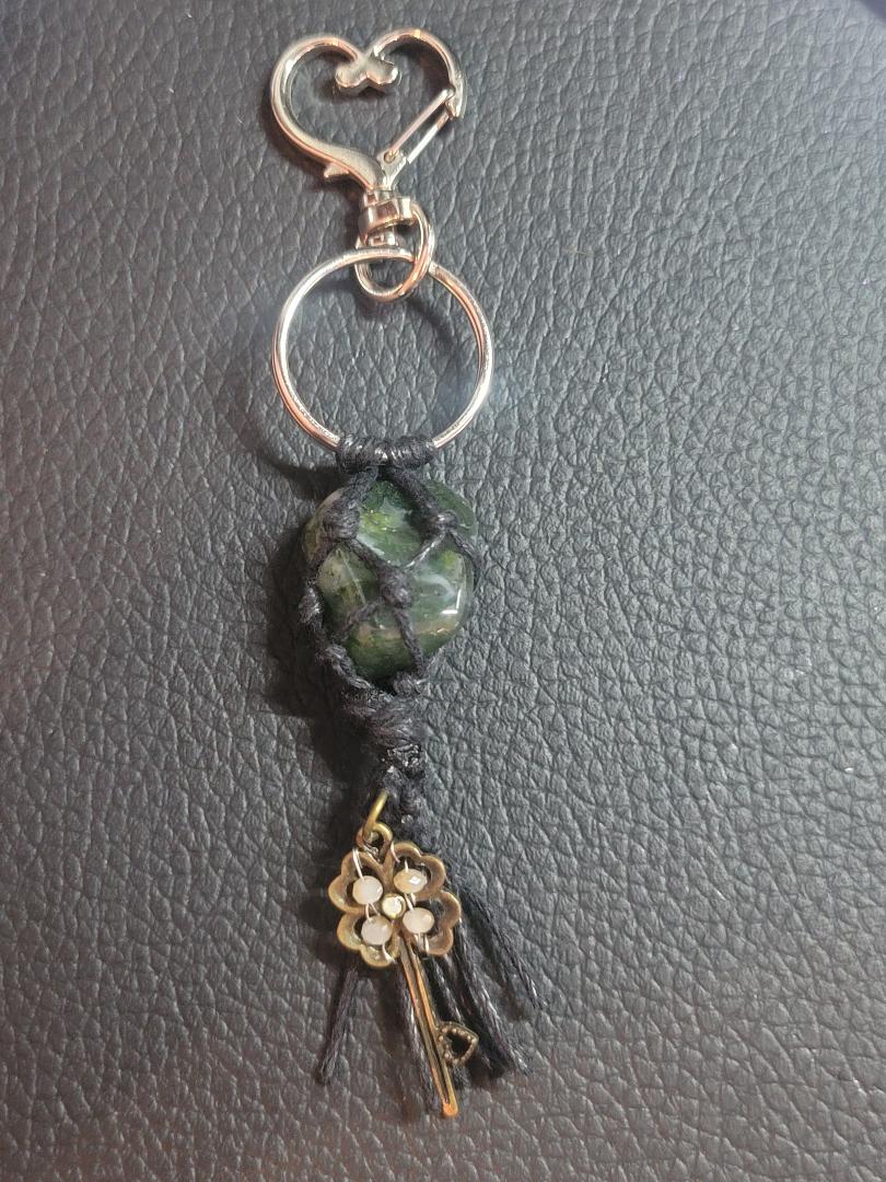 Crystal Key Chain Green Moss