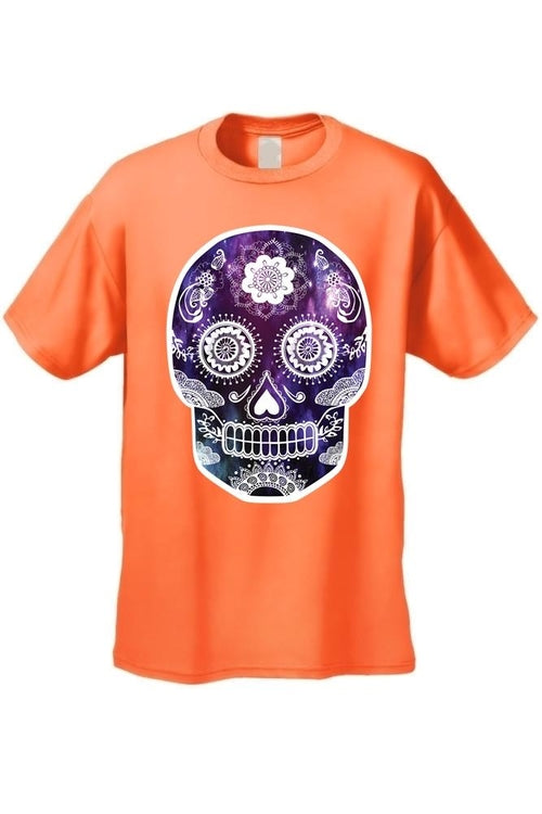Purple Galaxy Sugar Skull T-Shirt