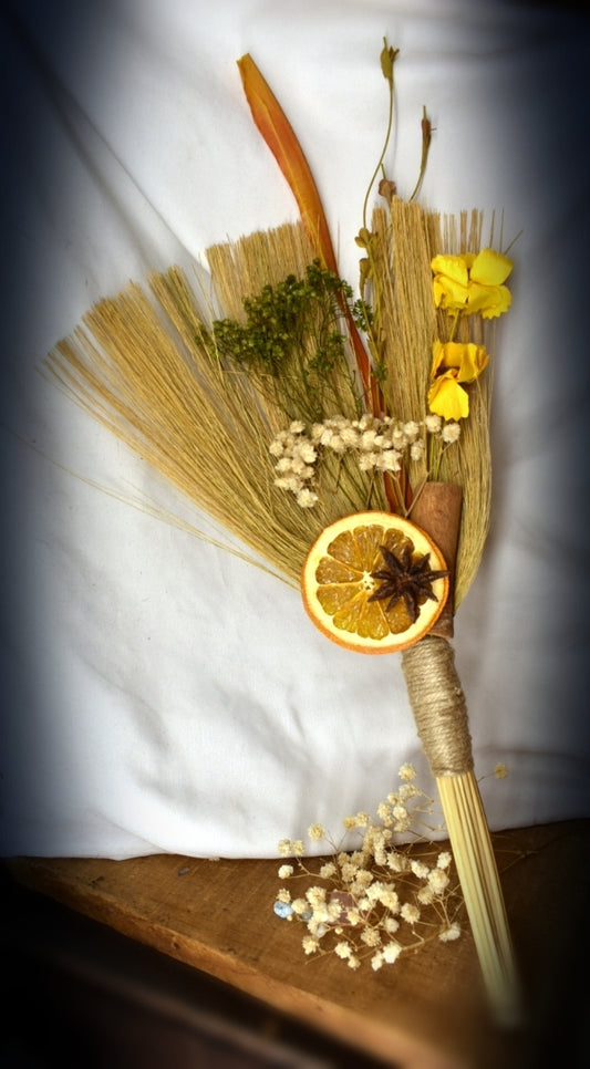 Witches Broom/Besom - With Orange & Cinnamon