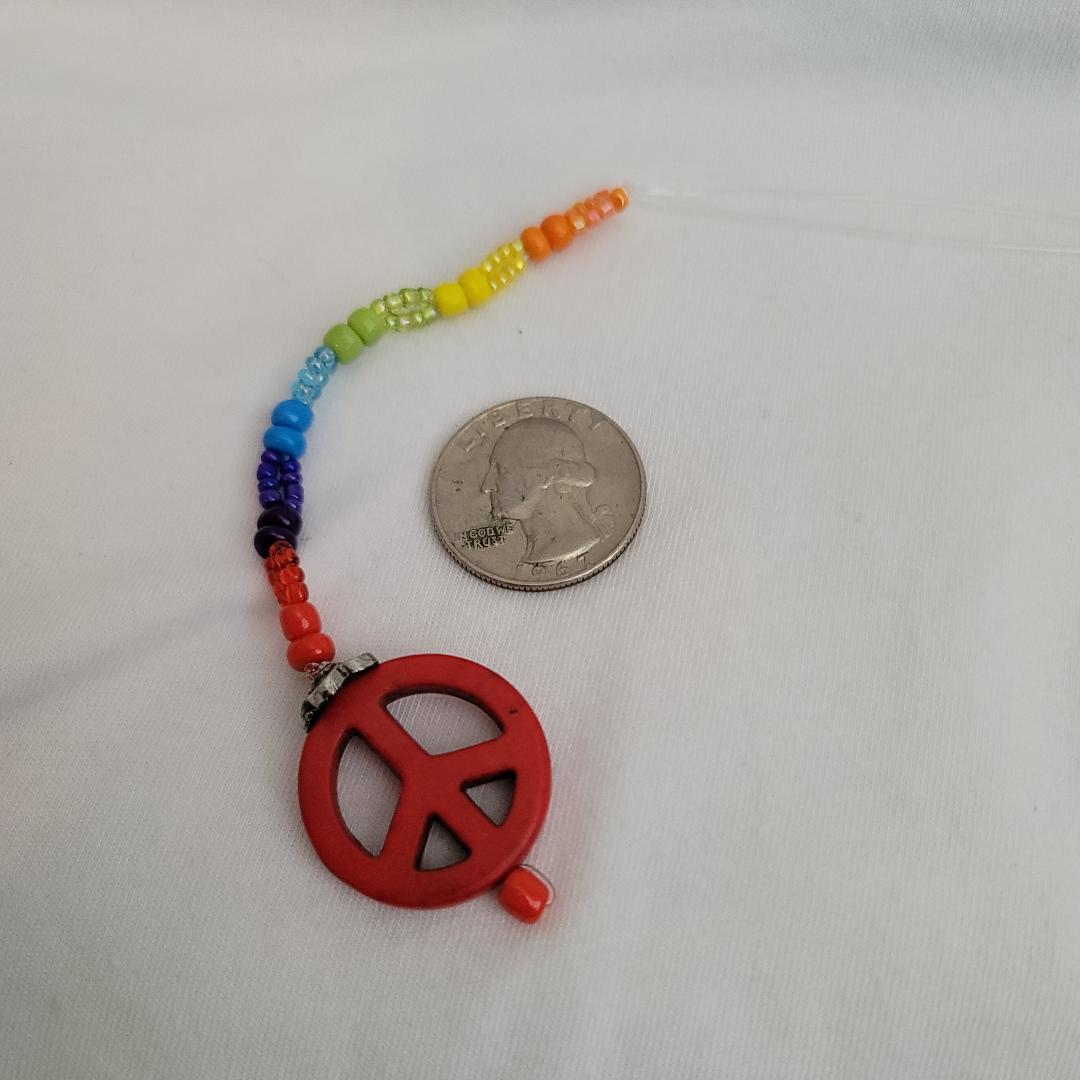 Peace & Pride Hanging Charm Small