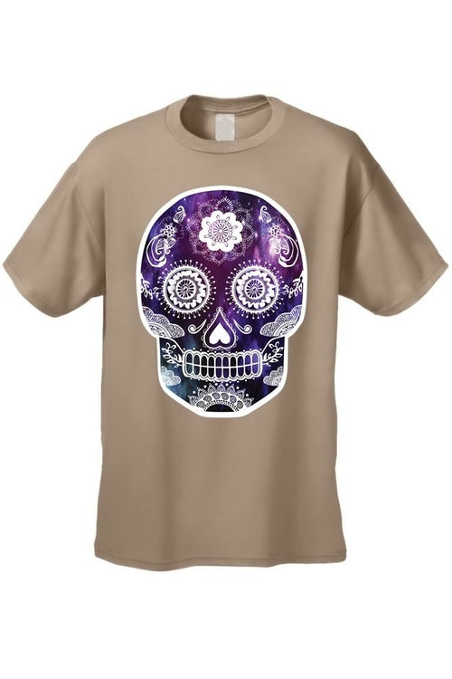 Purple Galaxy Sugar Skull T-Shirt